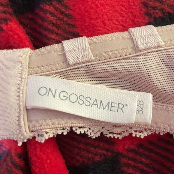 NWT ON GOSSAMER Beige Strapless Bra with Lace Straps (32B) - Picture 5 of 8